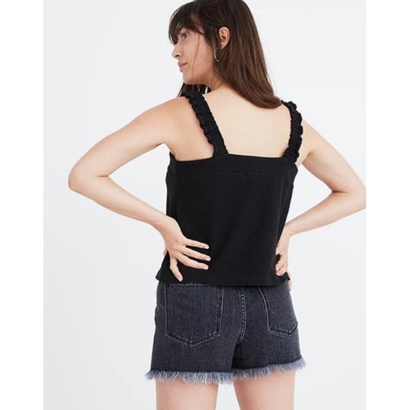 Madewell Texture & Thread Black Tie Front Tank Size Medium - Picture 10 of 10